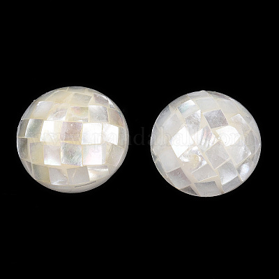 Натуральные белые бусины из ракушек SHEL-F007-16A-1