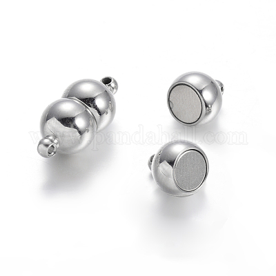 Wholesale 304 Stainless Steel Magnetic Clasps with Loops 