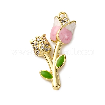 Латунные микро проложить кубического циркония подвески KK-C119-18B-02-1