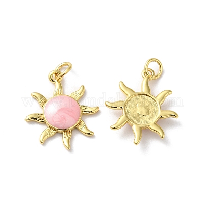 Подвески из латуни с эмалью в стойку KK-D074-05G-1