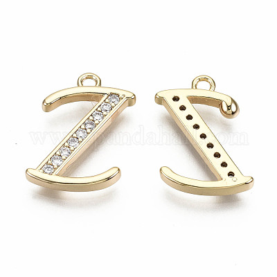 Латунные микропаве прозрачные подвески с фианитом KK-S360-053Z-NF-1