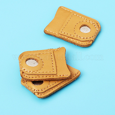 Leather Coin Thimble Pads, Leather Finger Protector