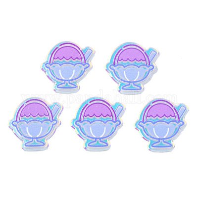 Прозрачные акриловые кабошоны с принтом TACR-N016-27-1