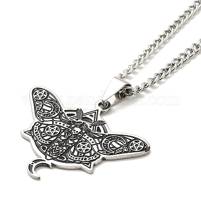 201 кулон из нержавеющей стали с эмалью для женщин и мужчин NJEW-G123-11P-1