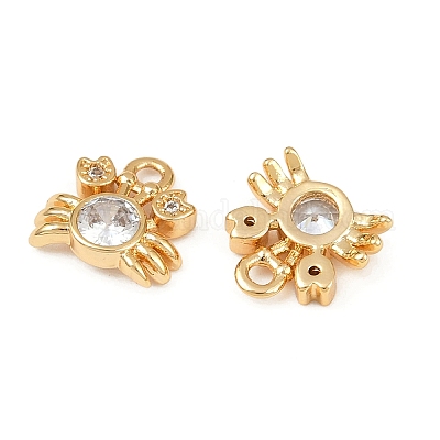 Подвески из латуни с микропаве из кубических цирконий на тему океана KK-F902-08E-G-1