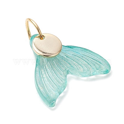 8шт 8 цвета стеклянные подвески PALLOY-JF03569-1