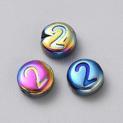 Гальванизированная стеклянная бусина GLAA-WH0042-12A-13-1