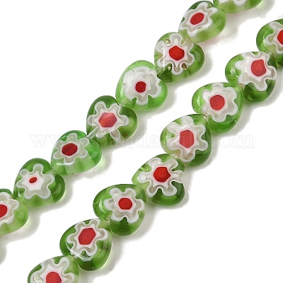 Ручной работы millefiori стеклянные бусины нитки LAMP-G166-15C-1