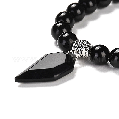 Эластичные браслеты из натуральных и синтетических круглых бусин BJEW-K236-02B-1