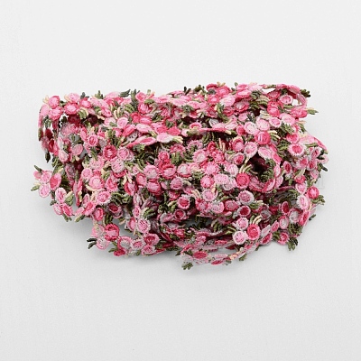 Лента с цветочной отделкой из полиэстера OCOR-WH0057-18D-1