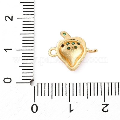 Латунные микропаве зеленые кубические цирконии фруктовые соединители подвески KK-I276-15G-A01-1