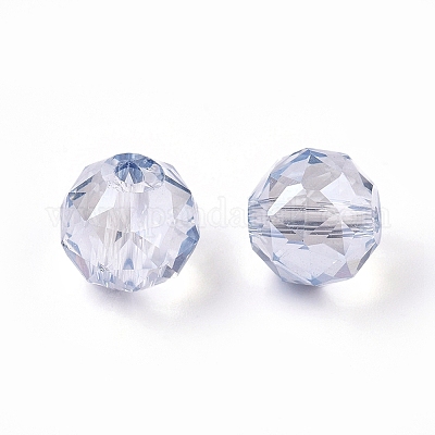 Стеклянные бусины с гальваническим покрытием  EGLA-J015-8mm-M-1