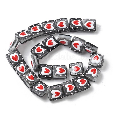 Эмалевые бусины ручной работы в технике лэмпворк LAMP-G147-02E-1