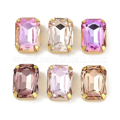 Латунные стеклянные стразы пришивные стразы RGLA-B004-04B-G-1