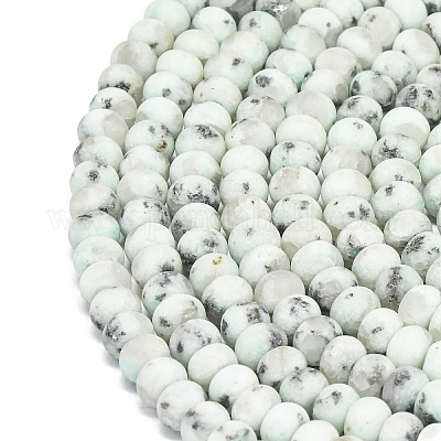 Природных кунжута яшмы бисер нитей G-P575-A52-6x4mm-1