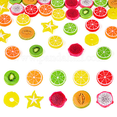 40 шт. 10 стиля имитация фрукта из смолы DJEW-TA0001-18-1