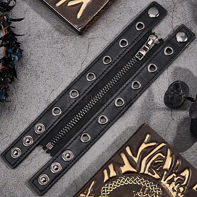 Браслеты из шнура из искусственной кожи в стиле панк BJEW-WH20008-12C-1