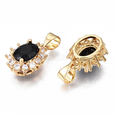 Латунные микро проложить кубического циркония подвески KK-N227-53A-NF-1