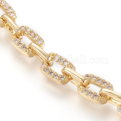 Колье из медных цепей NJEW-I235-02G-1