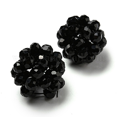 Стеклянные круглые плетеные бусины GLAA-A034-4mm-A08-01-1