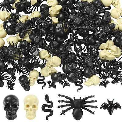 200 шт. 5 стиля кабошонов из смолы на тему Хэллоуина AJEW-SP0002-93-1