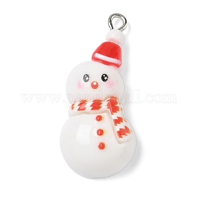 Подвески из непрозрачной смолы на рождественскую тематику RESI-I344-04P-03-1