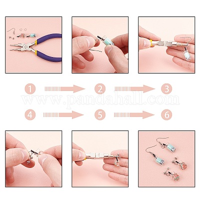 Наборы для изготовления серег с молочным чаем своими руками DIY-NB0004-28-1