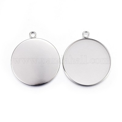 Подвеска-кабошон из не тускнеющей нержавеющей стали 304 X-STAS-F191-14P-I-1