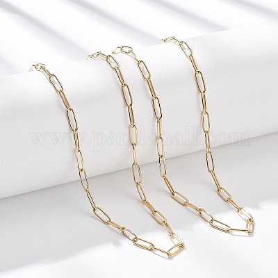 Цепочки-скрепки из нержавеющей стали 304 NJEW-T016-07G-1