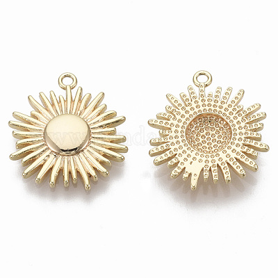 Подвески из латуни солнечное затмение KK-R130-009G-NF-1