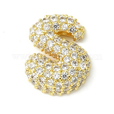 Подвески из латуни с покрытием из прозрачного кубического циркония KK-S378-01G-S-1