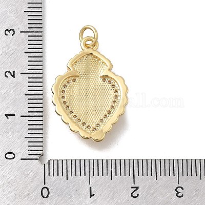 Латунные микро проложить кубического циркония подвески KK-D431-034C-G-1