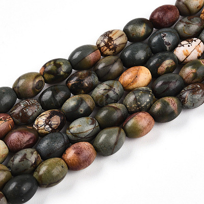 Нити бусин из натуральной яшмы пикассо/полихромной яшмы G-N346-02B-05-1