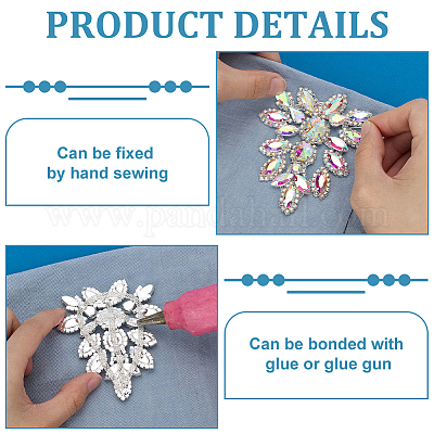 1шт. украшение из сплава стекла FIND-FG0004-85B-1