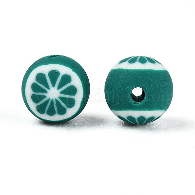 Бусины из полимерной глины ручной работы на фруктовой тематике CLAY-T022-04H-1