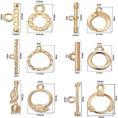 Латуни Переключить застежками KK-BC0004-32G-1