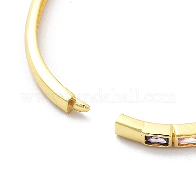 Браслеты из латуни с микропаве из кубического циркония для женщин BJEW-G730-01G-04-1