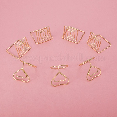 Держатели для карточек из углеродистой стали в стиле 18 шт. AJEW-SZ0001-80LG-1