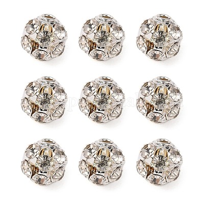 Латунные бусины со стразами  RB-H034-4-1