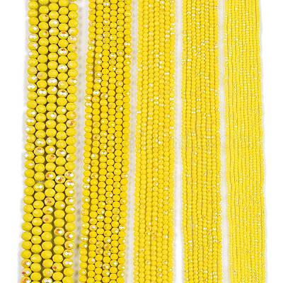 Гальванизировать непрозрачные сплошной цвет стеклянные бусы пряди EGLA-A044-P1mm-L04-1
