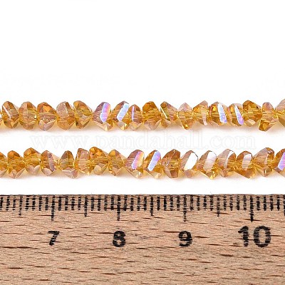 Гальванизируйте прозрачное стекло бисер нитей GLAA-N021-4mm-24-1