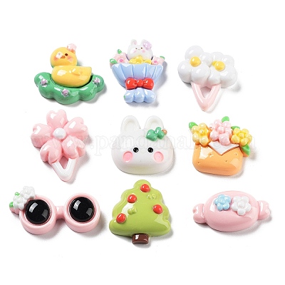 Непрозрачные кабошоны из смолы RESI-H155-03-1