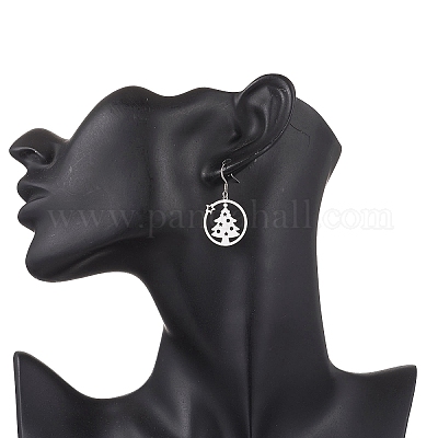 Кольцо с рождественской елкой EJEW-JE06578-1