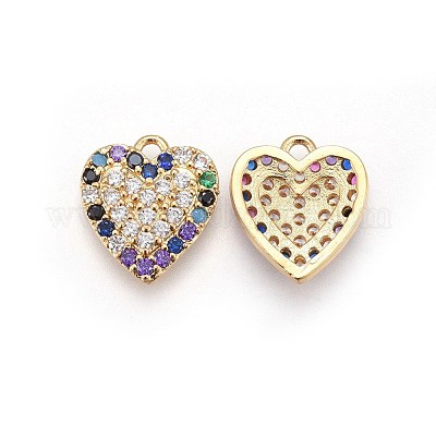 Латунные микро проложить кубического циркония подвески KK-I648-08B-1