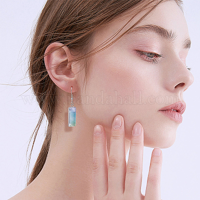 Набор для самостоятельного изготовления сережек в форме прямоугольного купола STAS-DC0015-38-1