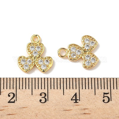Латунные микро проложить кубического циркония подвески KK-D373-01C-G-1