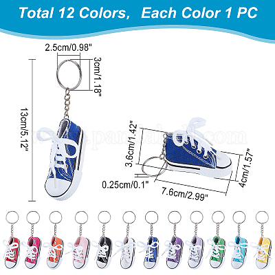 Ahadermaker 12 pièces 12 couleurs mini chaussures en caoutchouc et