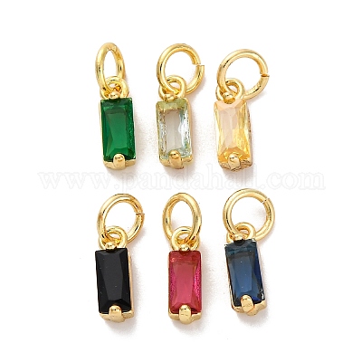 Латунь прокладывает кубические циркониевые прелести KK-F894-13G-1