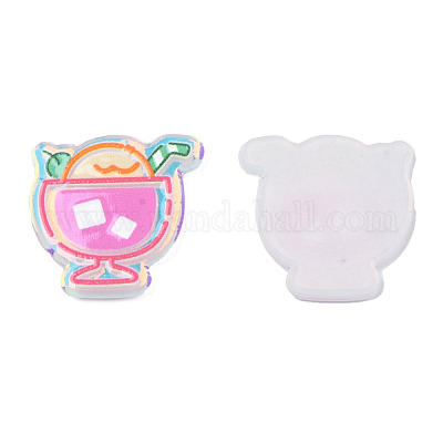 Прозрачные акриловые кабошоны с принтом TACR-N016-32-1