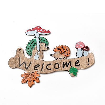 Большие подвески из дерева с односторонним принтом WOOD-I010-12E-1